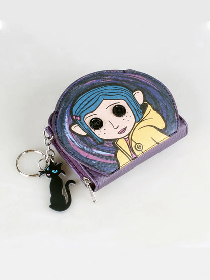 Women's Stylish Card Holder Wallet with Coin Pouch, Compact Daily Organizer