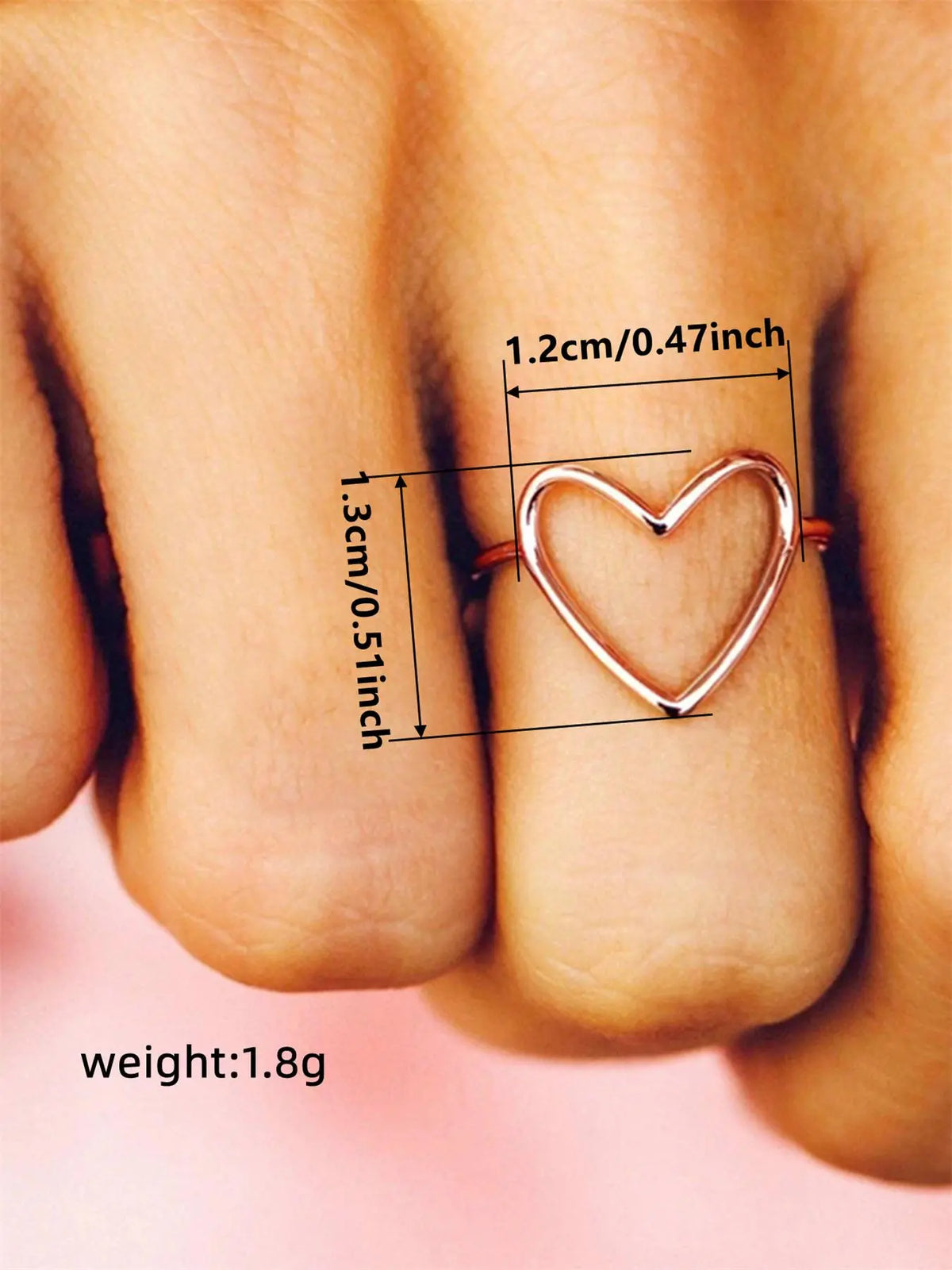 Heart Design Ring for Women & Girls, Trendy Elegant Fashion Jewelry