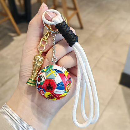 World Cup 2026 Football Keychain - Cool Soccer Fan Gift & Backpack Charm