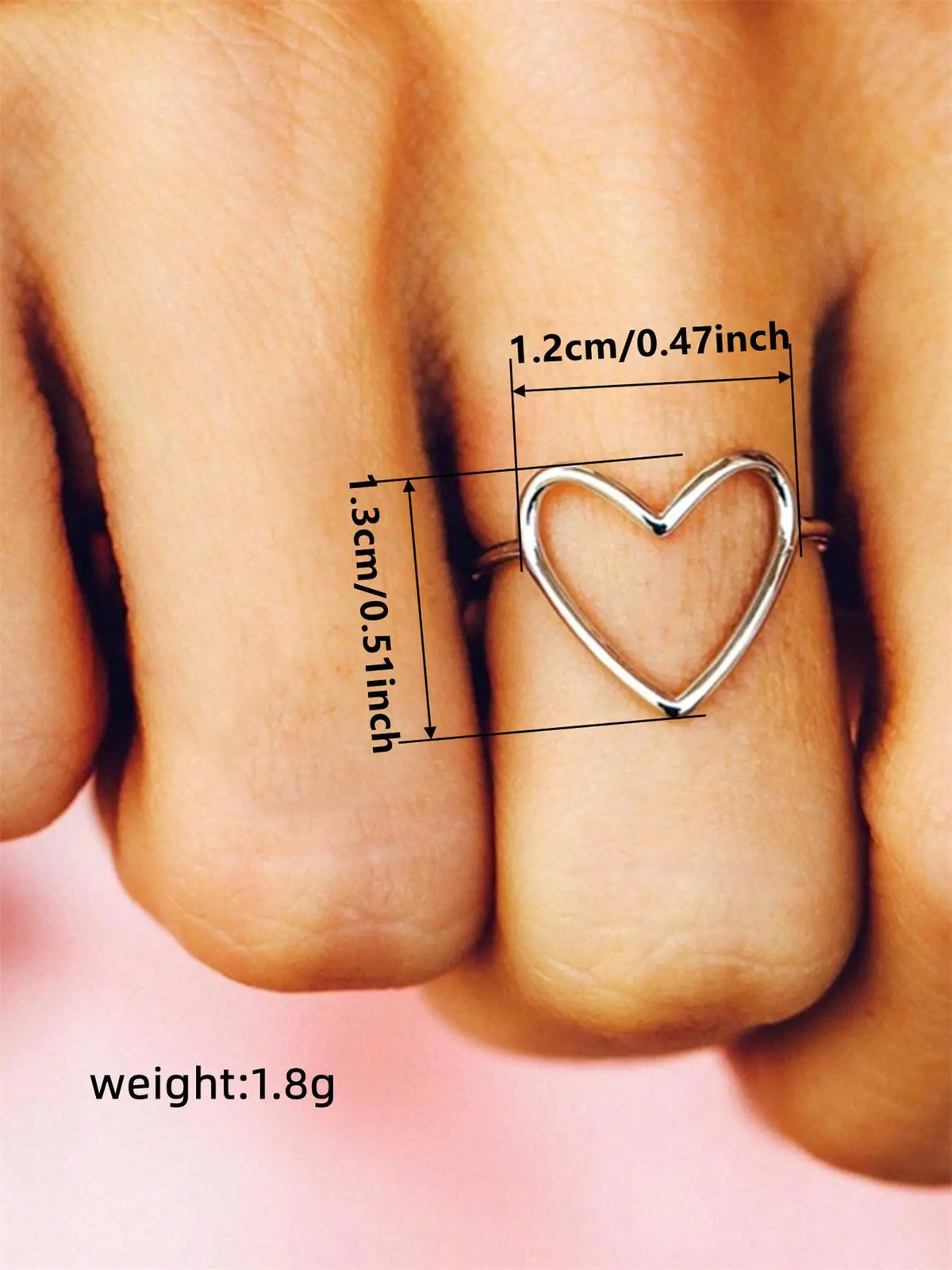 Heart Design Ring for Women & Girls, Trendy Elegant Fashion Jewelry