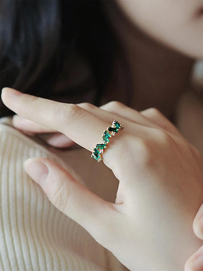 Elegant Rhinestone Ring for Women, Trendy Fashion Jewelry