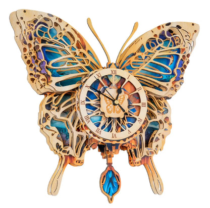3D Wooden Mechanical Clock Puzzle Kit for Adults, DIY Pendulum Desk Decor & Unique Gift for Puzzle Lovers