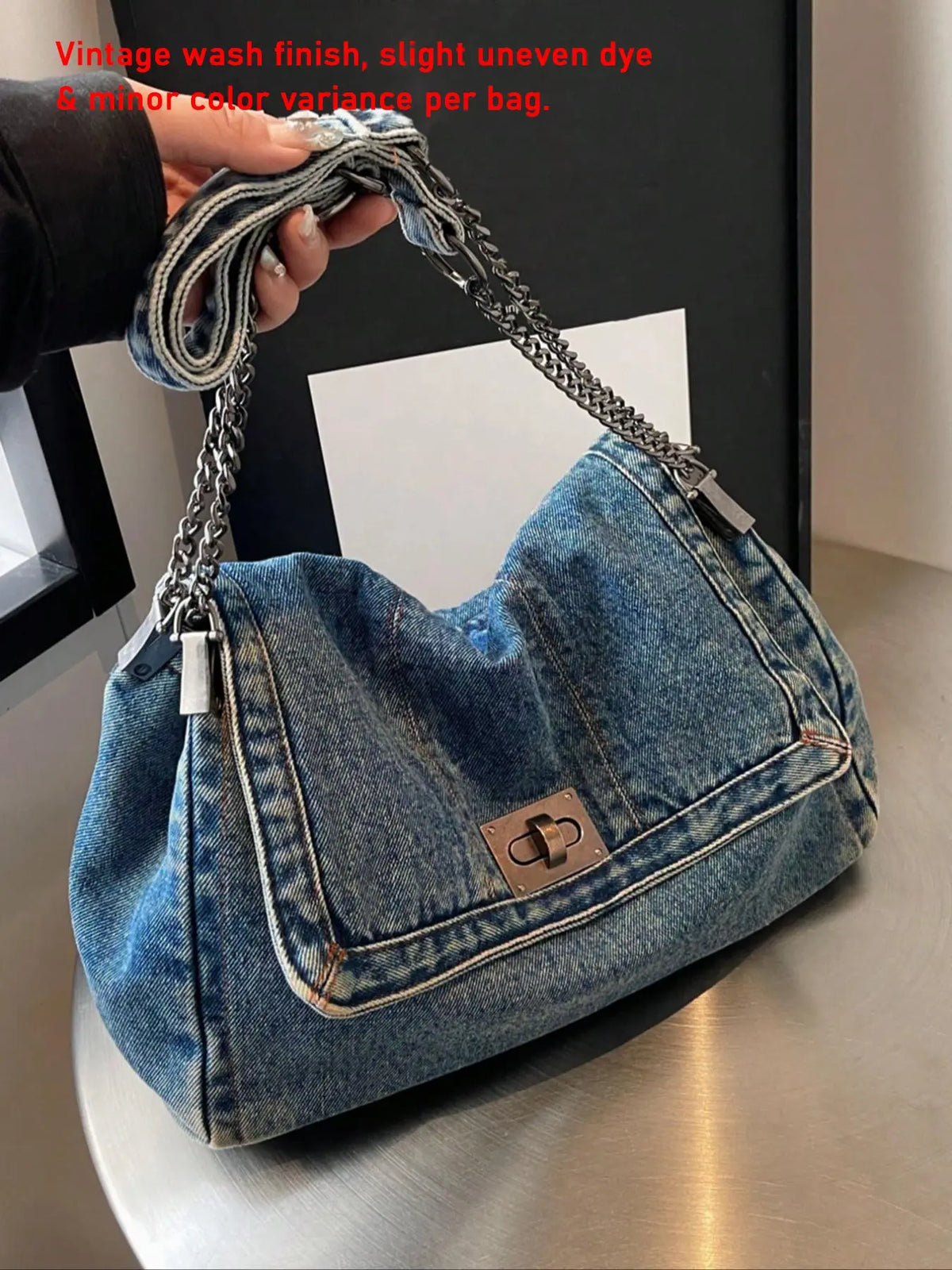 ashion Chain Shoulder Bag, Trendy Crossbody Purse for Women, Casual Daily Travel Bag