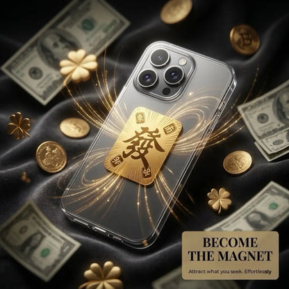 Lucky "FA" Manifestation Card - Eastern Feng Shui Amulet for Positive Energy & Good Vibes Custom Holographic Cards Dollars