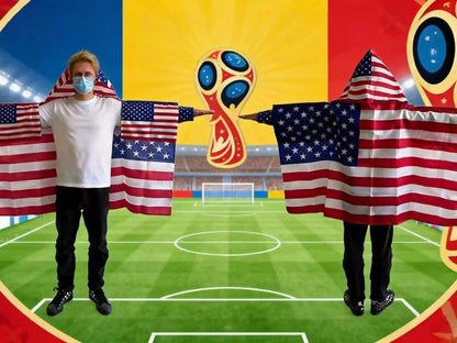 3x5FT Wearable Flag Cape – National Team Fan Hooded Flag for Stadiums & Celebrations