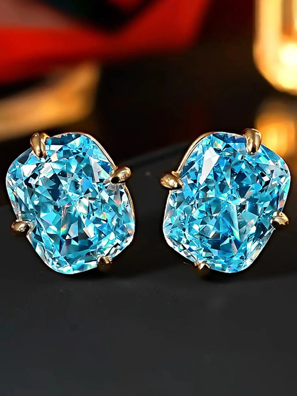 Romantic Cubic Zirconia Stud Earrings for Women, Elegant Bridal & Party Jewelry
