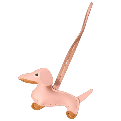 Cute Dachshund Keychain & Bag Charm, PU Leather Puppy Pendant, Y2K Accessory for Women & Men