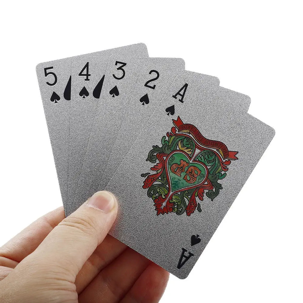 C-Note Metallic Waterproof Playing Cards – Premium Diamond Finish Gold & Silver Poker Deck