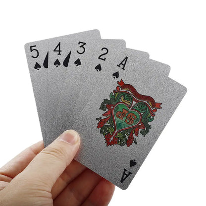C-Note Metallic Waterproof Playing Cards – Premium Diamond Finish Gold & Silver Poker Deck