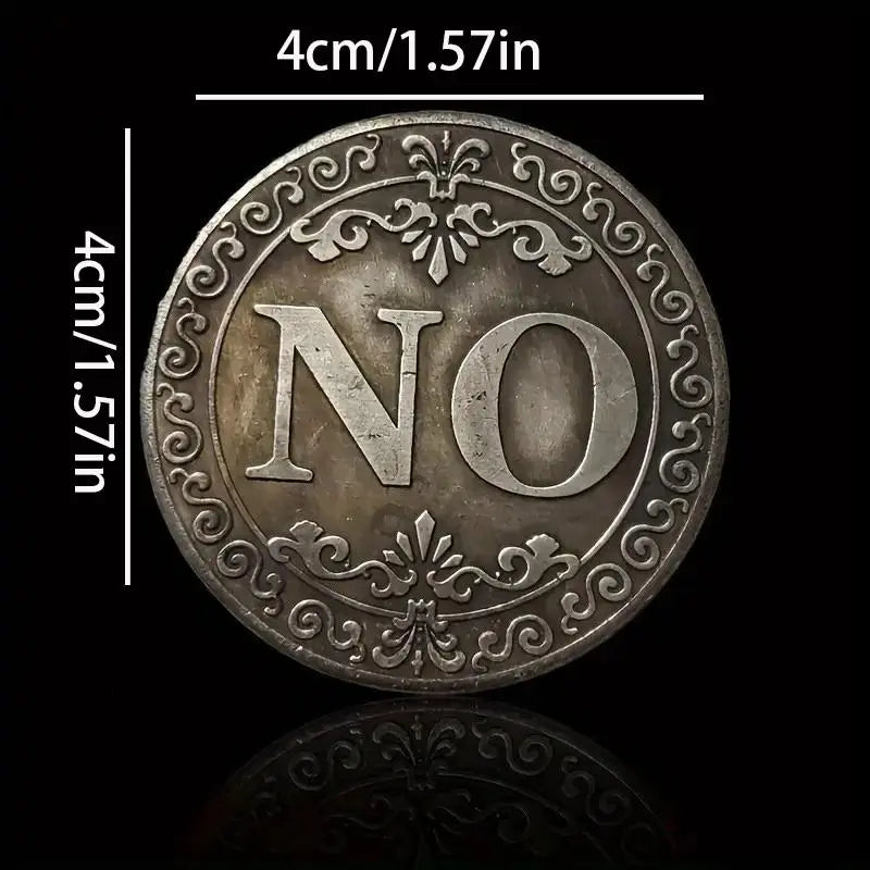 Yes No Decision Maker Lucky Coin, 1 Count Double-sided Commemorative Coin, Collectible Gift for Friends, Classmates, Family