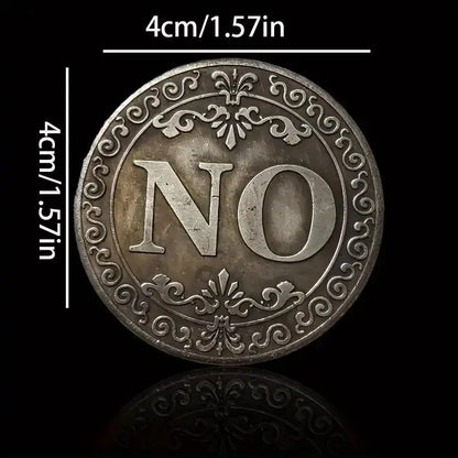 Yes No Decision Maker Lucky Coin, 1 Count Double-sided Commemorative Coin, Collectible Gift for Friends, Classmates, Family