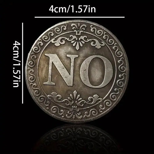Yes No Decision Maker Lucky Coin, 1 Count Double-sided Commemorative Coin, Collectible Gift for Friends, Classmates, Family