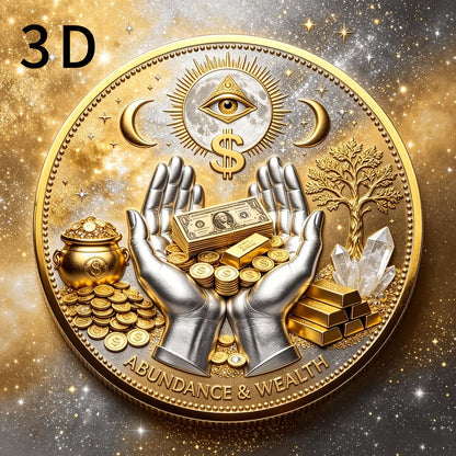 3D Wealth Collection Coin, All-Seeing Eye, Attracts Fortune, Portable Luck Charm, Ideal Gift for Men, Entrepreneurs, Business Openings