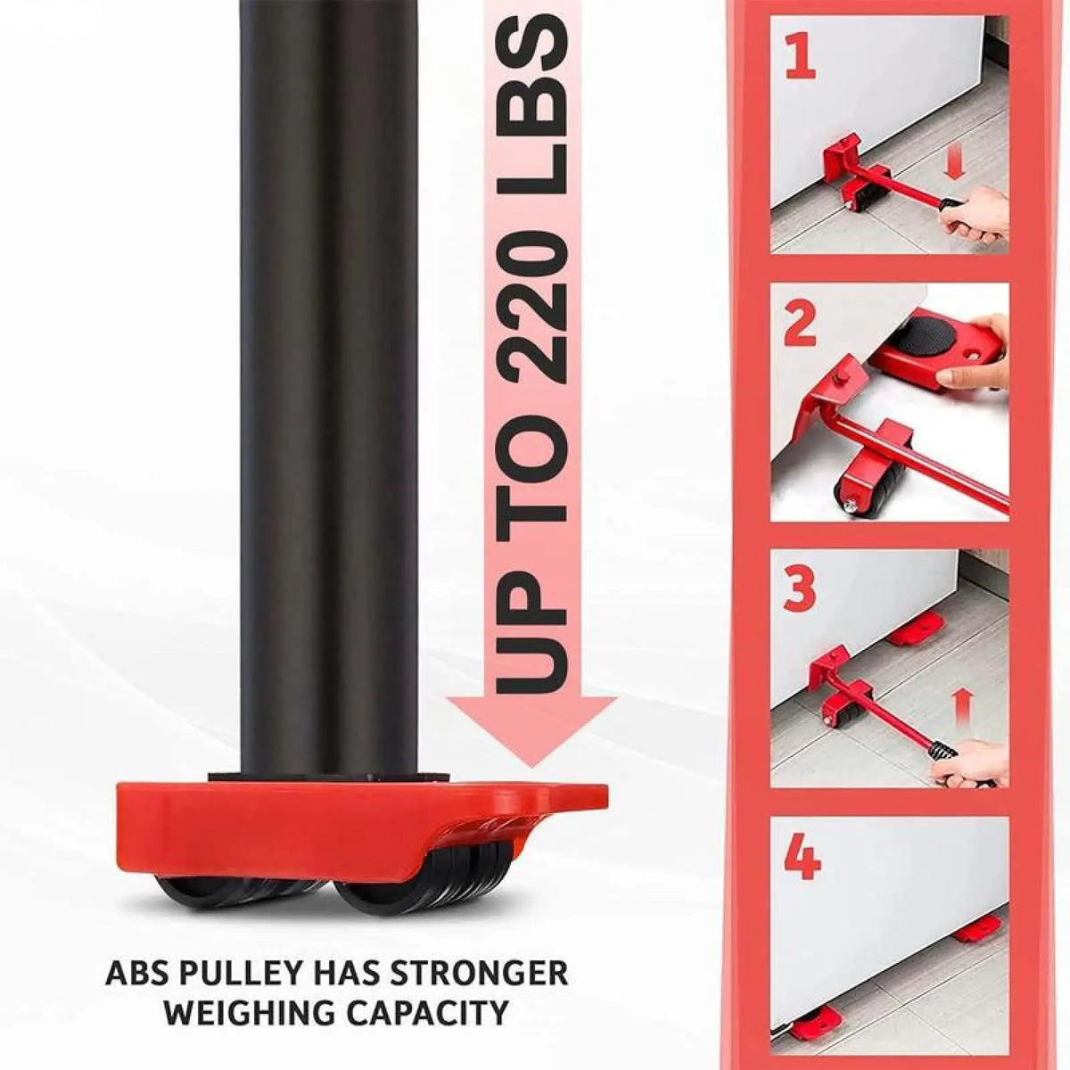 Heavy-Duty Furniture Mover & Lifter Tool Set | 600 lbs Capacity, 360° Rotation Dolly