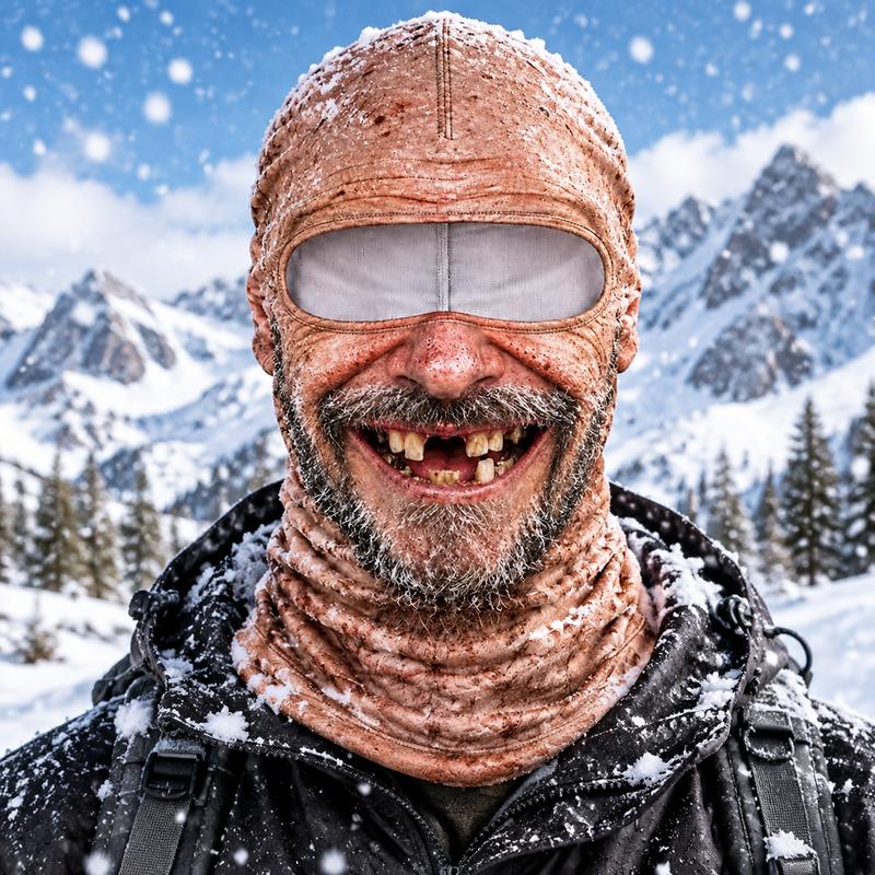 Old Man Ski Winter Face Mask 3D Funny Realistic Face Balaclava Party Gear