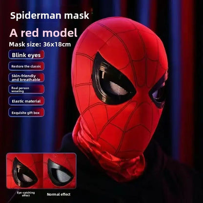 Cool Hero Mask - Remote Control Skin-friendly Red & Blue Lights - Perfect for Cosplay, Halloween, Festivals, Parties