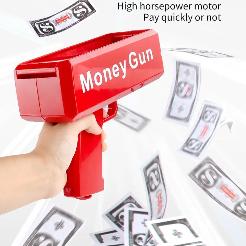 Money Gun Party Toy, Durable Cash Blaster for Parties, Interactive Prank Gag Gift, Perfect for Kids' Birthdays and Celebrations