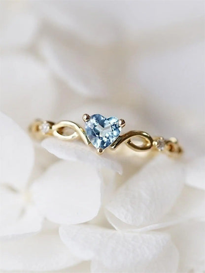 Elegant Heart Rhinestone Ring for Women, Chic Romantic Fashion Jewelry