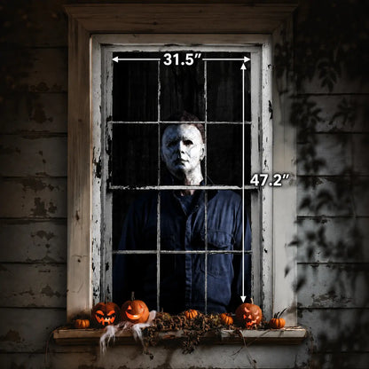 Halloween Blackout Curtains, 31.5"×47.2" Spooky Horror Window Panels for Bedroom & Home Decor