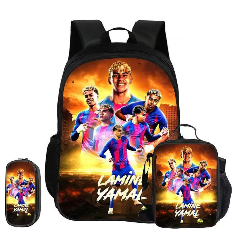 Football Star Backpack, Shoulder Bag & Pencil Case Set