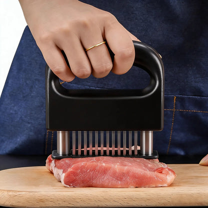Heavy-Duty Meat Tenderizer Utensil with 48 Ultra-Sharp Stainless Steel Blades for Chicken, Steak, Veal - BBQ Kitchen Gadget for Tenderizing Meat, Utensils, Tenderizes Meat