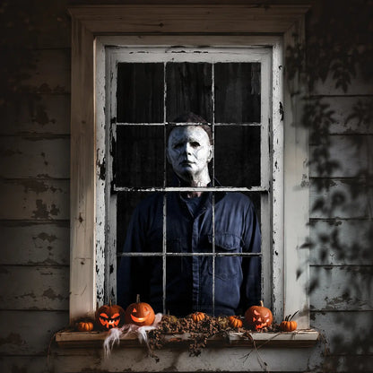 Halloween Blackout Curtains, 31.5"×47.2" Spooky Horror Window Panels for Bedroom & Home Decor