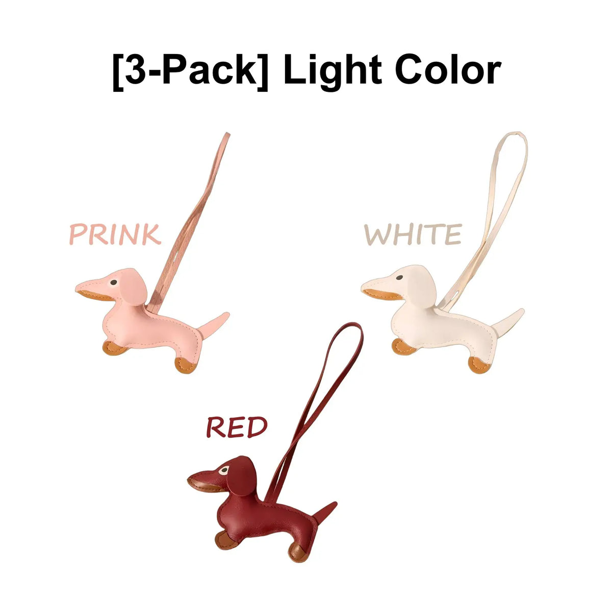 Cute Dachshund Keychain & Bag Charm, PU Leather Puppy Pendant, Y2K Accessory for Women & Men