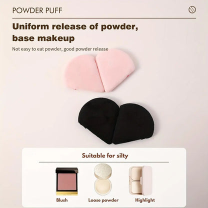 10-Pack Reusable Triangle Powder Puffs, Soft Plush Makeup Sponges for Face Powder