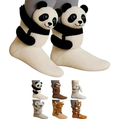 3D Knit Animal Socks, Cute Plush Novelty Socks, Soft & Cozy Unisex Design