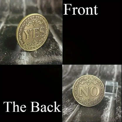 Yes No Decision Maker Lucky Coin, 1 Count Double-sided Commemorative Coin, Collectible Gift for Friends, Classmates, Family