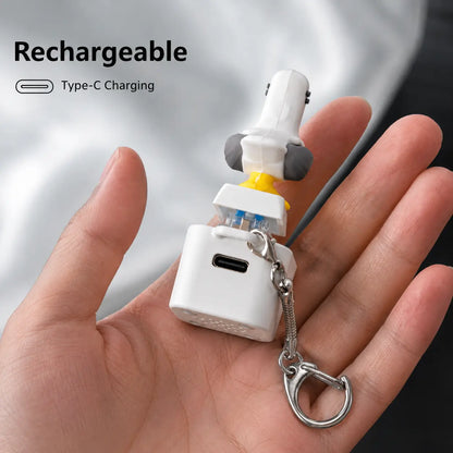 Seagull MINE! Button Keychain-Real Sound & LED Light, Funny Interactive Gift for Friends & Family