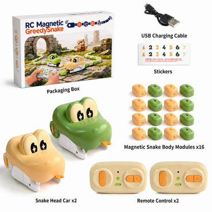 2-Pack Remote Control Magnetic Snake Game – 2-Player Competitive Stress Relief Toy for Family Fun