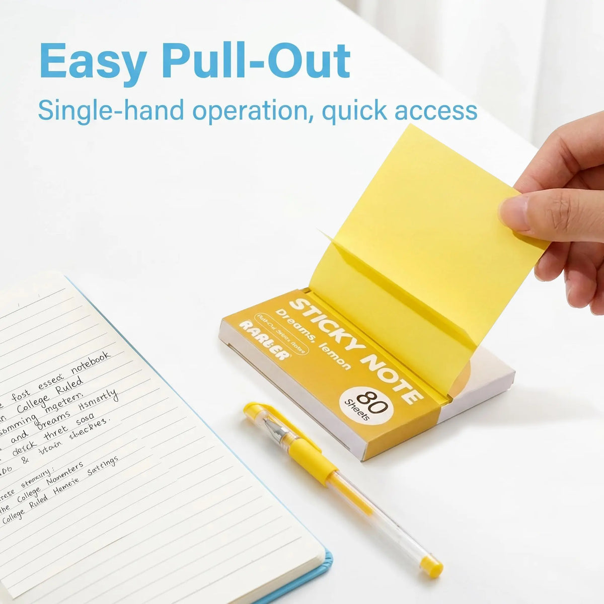 Transparent Pull-Out Glitter Sticky Notes, 12 Boxes/960 Sheets, Pop-Up Study Notes for School & Office