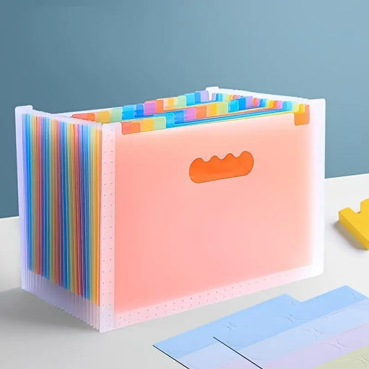 Colorful 25-Layer A4 Expanding File Organizer, Large Capacity Accordion Document Folder