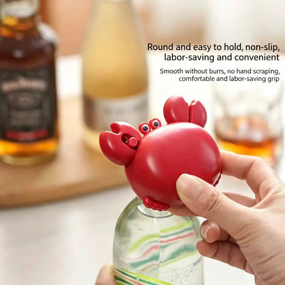 3-in-1 multifunctional crab bottle opener, fridge magnet, box cutter, cartoon portable magnetic scissors