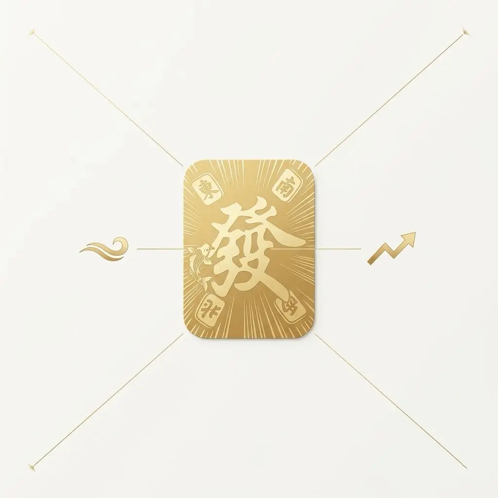 Lucky "FA" Manifestation Card - Eastern Feng Shui Amulet for Positive Energy & Good Vibes Custom Holographic Cards Dollars