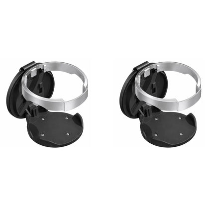 Foldable Car Cup Holder with Hook, Space-Saving Drink Holder for Bottles & Tumblers