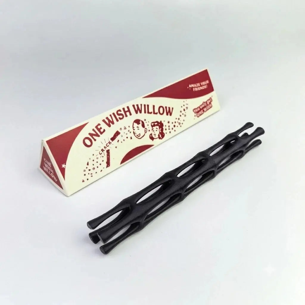 13 in Steel Wood Wish Willow Snap Stick Replica with Triangle Gift Box, Breakable Lucky Charm Gift