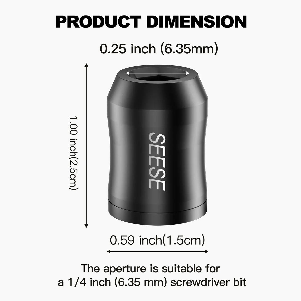 【Father's Day Gift】SEESE Strong Magnetic Screw Ring - 1/4" Universal Bit Holder for Hex Screwdriver & Power Bits