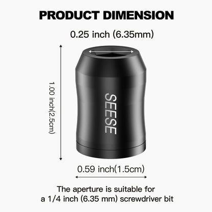 【Father's Day Gift】SEESE Strong Magnetic Screw Ring - 1/4" Universal Bit Holder for Hex Screwdriver & Power Bits