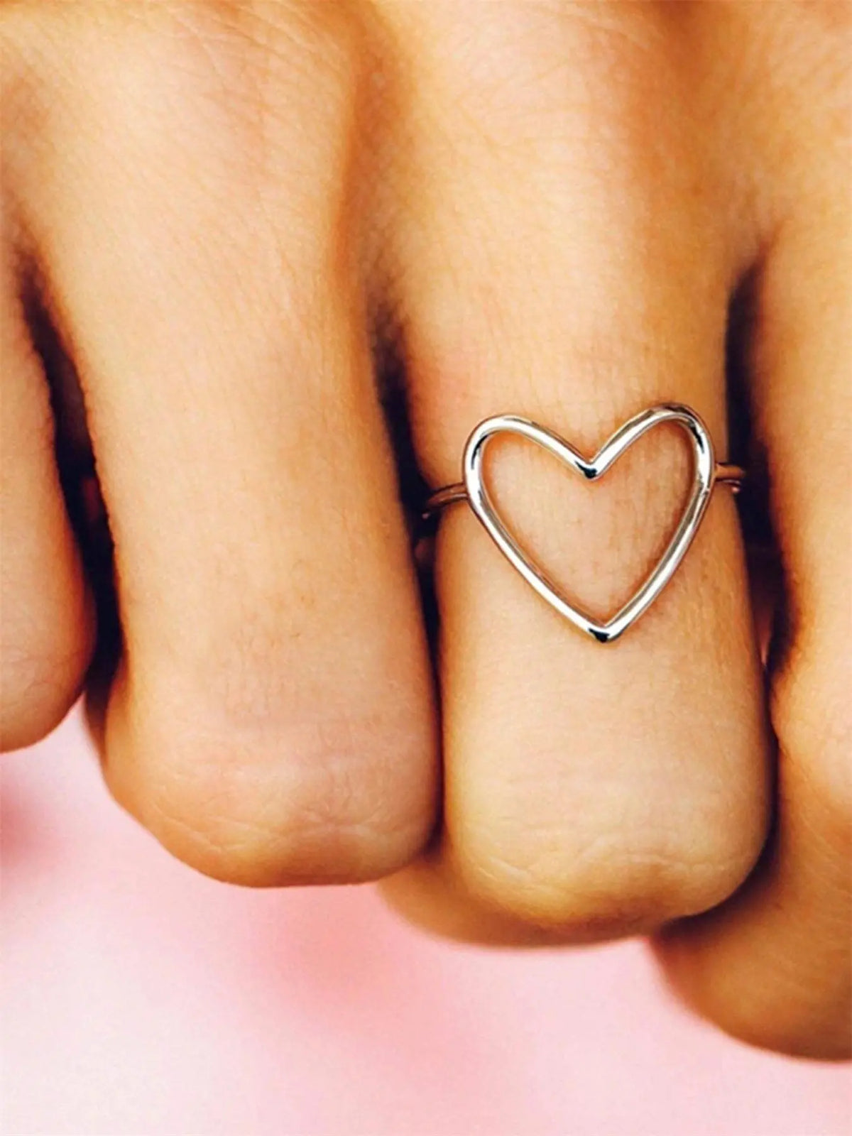 Heart Design Ring for Women & Girls, Trendy Elegant Fashion Jewelry